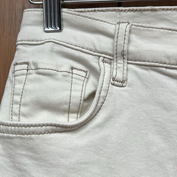 C/E Current Elliott Women High Rise Flare Jeans Benington Cream Colored Size 27 - Picture 5 of 10